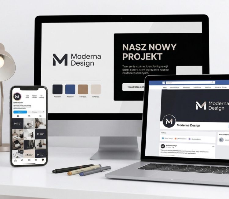 Kompleksowa identyfikacja wizualna branding i social media dla nowoczesnej firmy